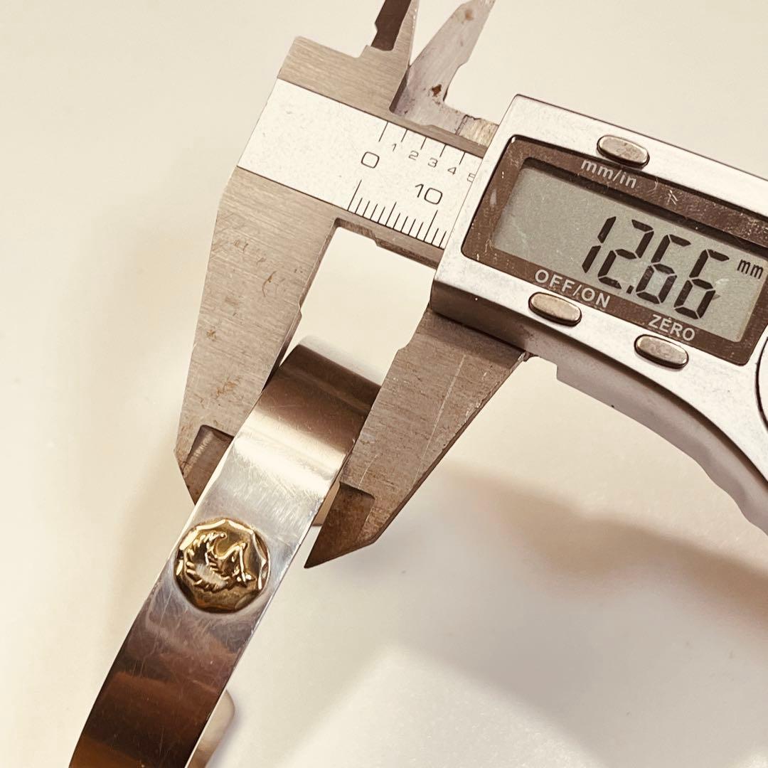 TADY&KING SV925 K18 平打ちバングルGPウルフ 平打ち