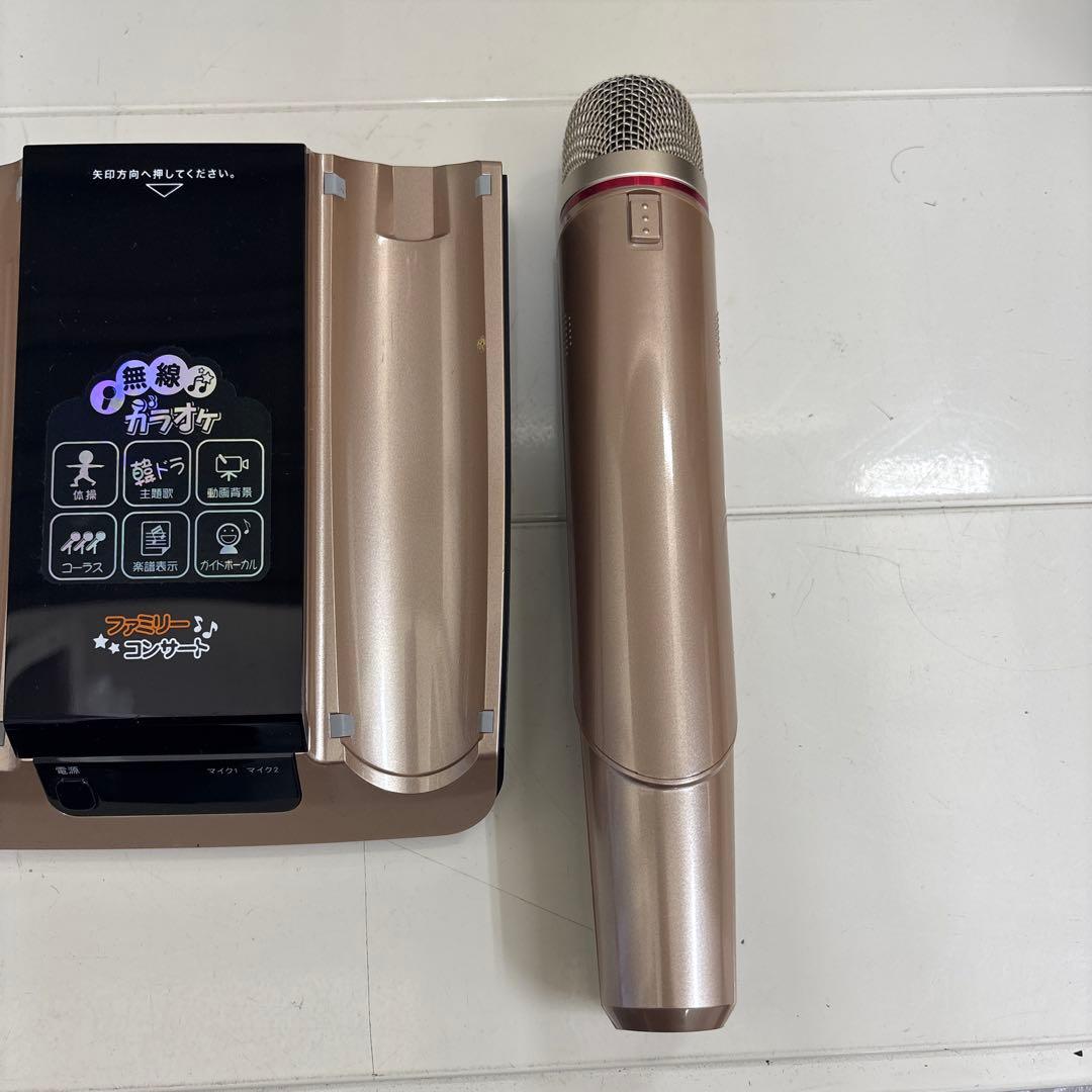 【美品】ファミリーカラオケセット 2本マイク付き