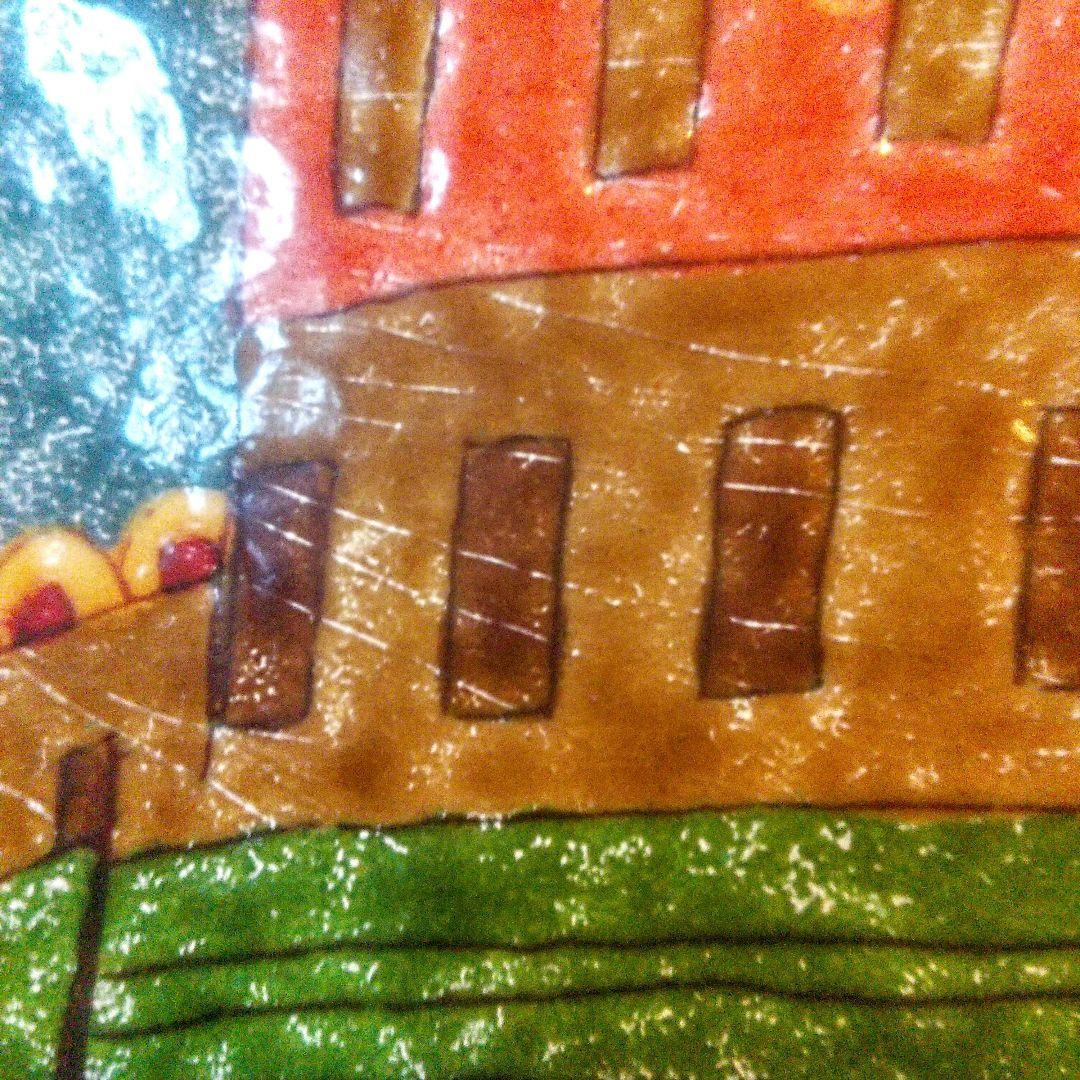 ヴィンテージ 七宝画 大聖堂 エナメル画 銅板 41✕32cm ワシリイ 正