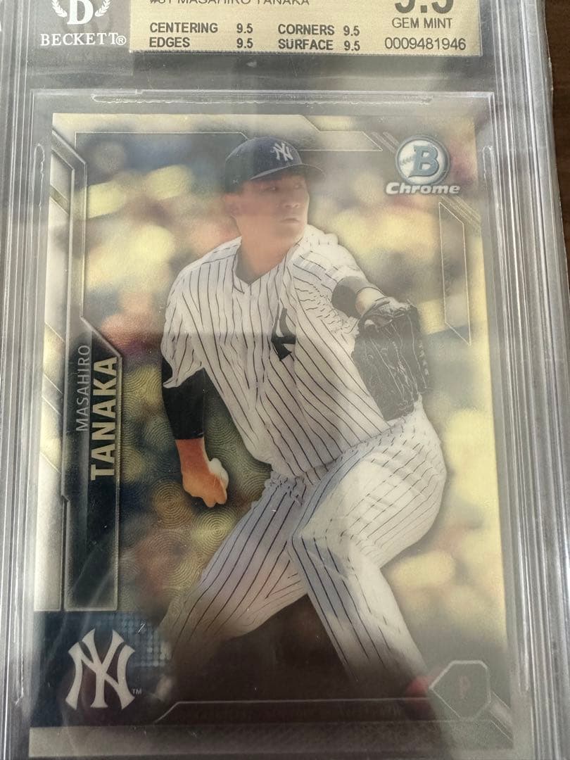 【Bowman Chrome 1/1  】田中将大 Beckett 9.5 NY