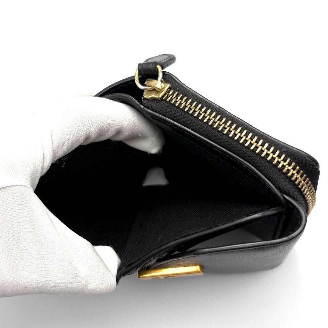 ポロラルフローレン レザー コンパクトウォレット 2つ折り財布 ゴールド金具