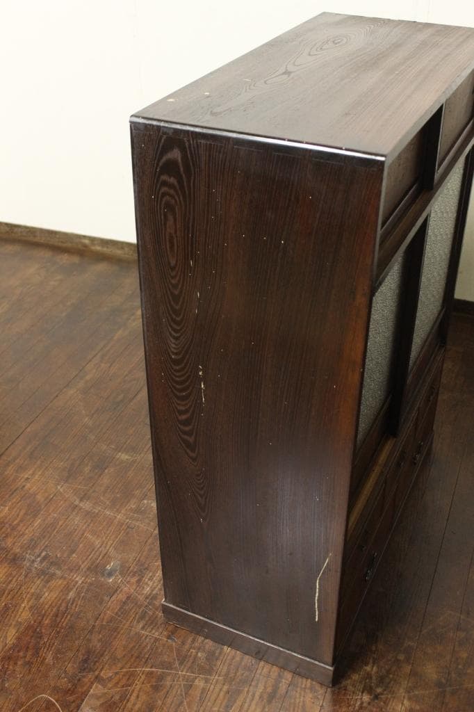 欅 使いこまれた風合いが良い茶箪笥 古家具/食器棚/チェスト/和家具/