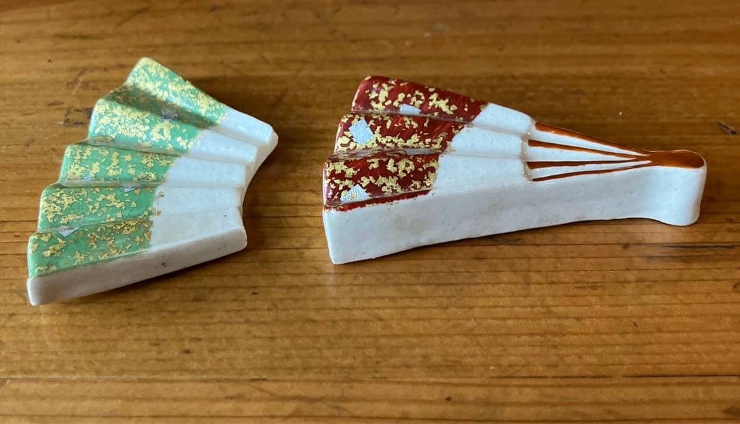 初代 中山梅山 箸置き 5個 九谷焼 未使用