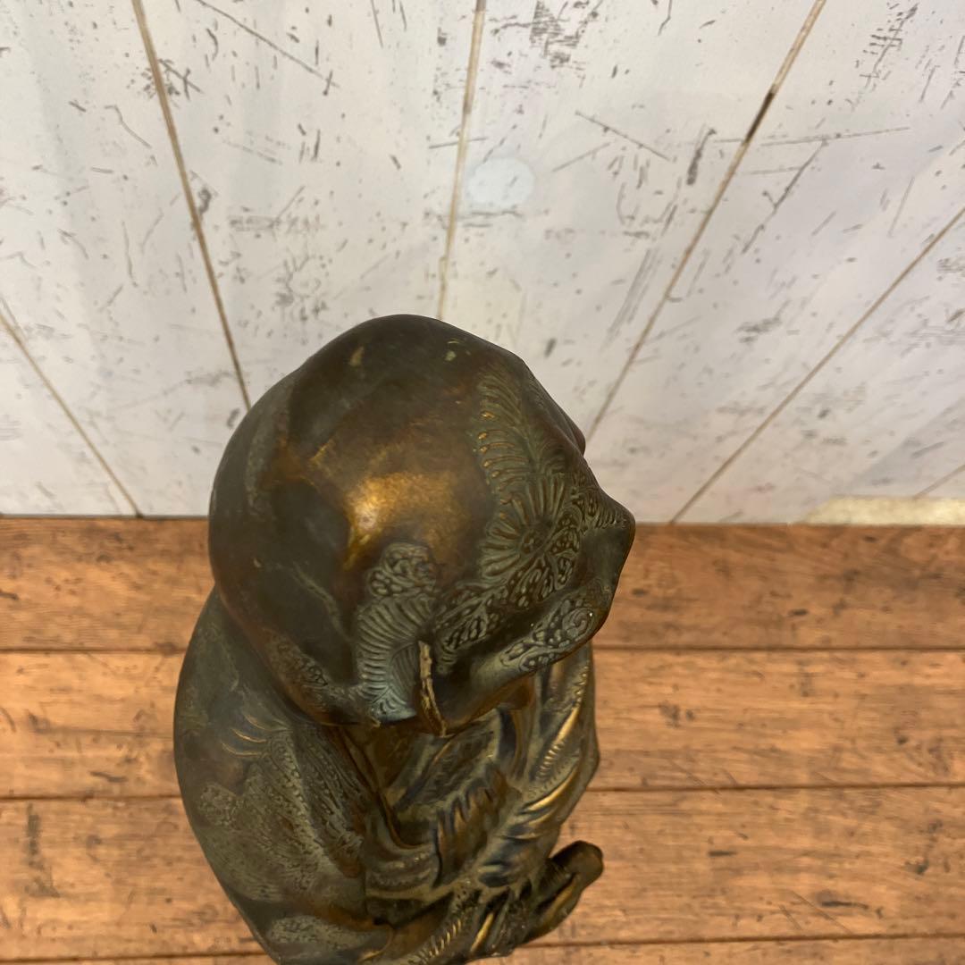 昭和レトロ 金属製 観音菩薩像 観音様 置物 オブジェ インテ