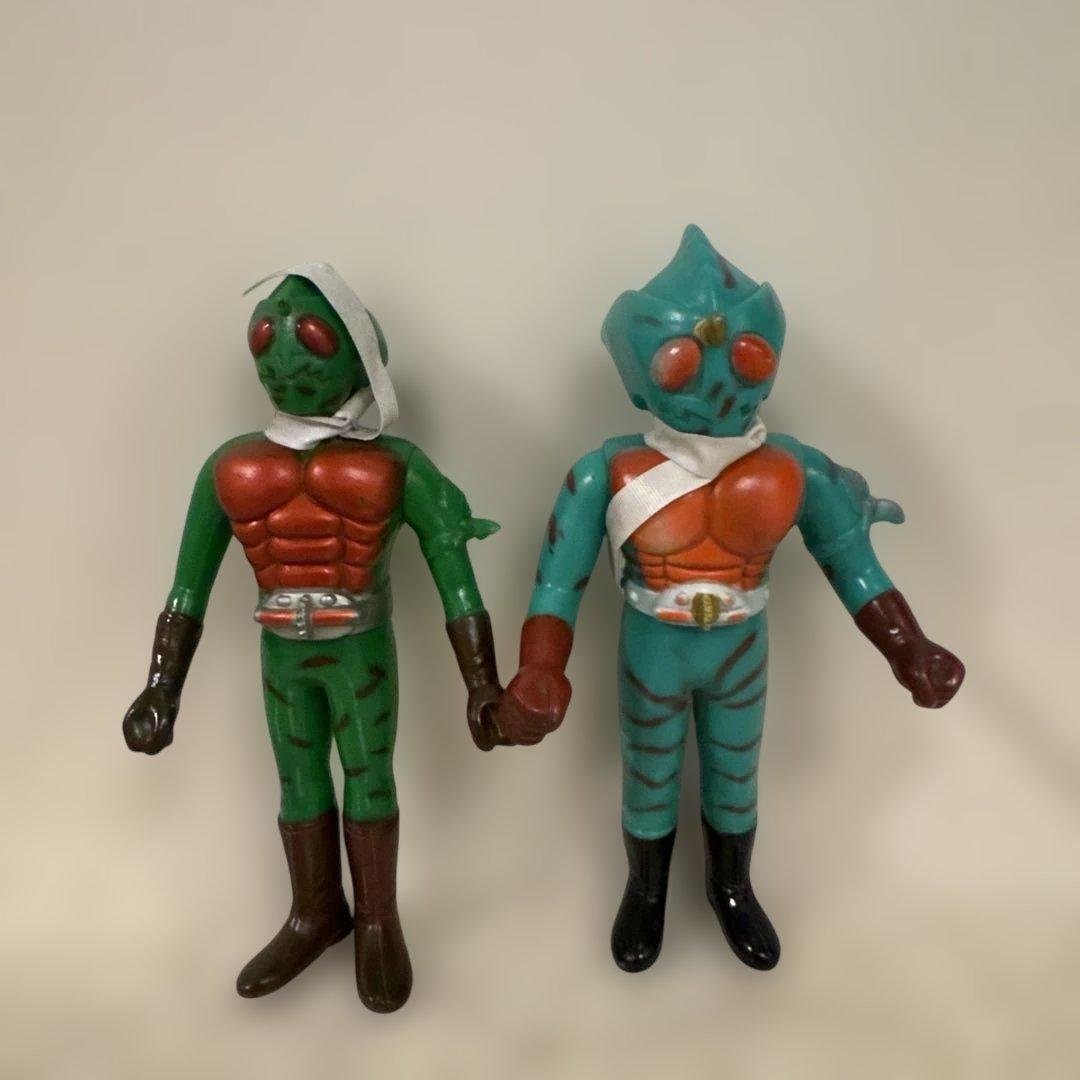 希少 マフラー付き当時物 ポピー 仮面ライダーアマゾン ミニソフビ
