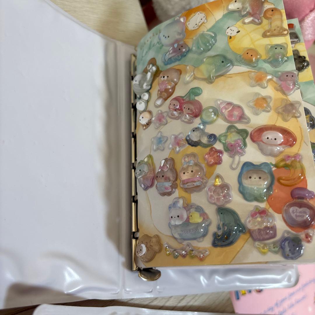 シール帳　シール付き6冊セット　ボンボンドロップ　ウォーター　タイル　おはじき