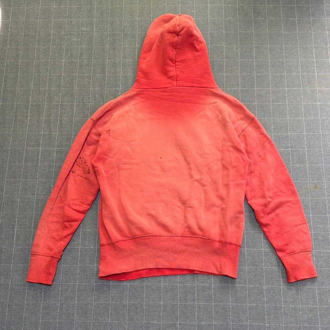 50s 60s vintage スウェットパーカー 鬼フェード レッド