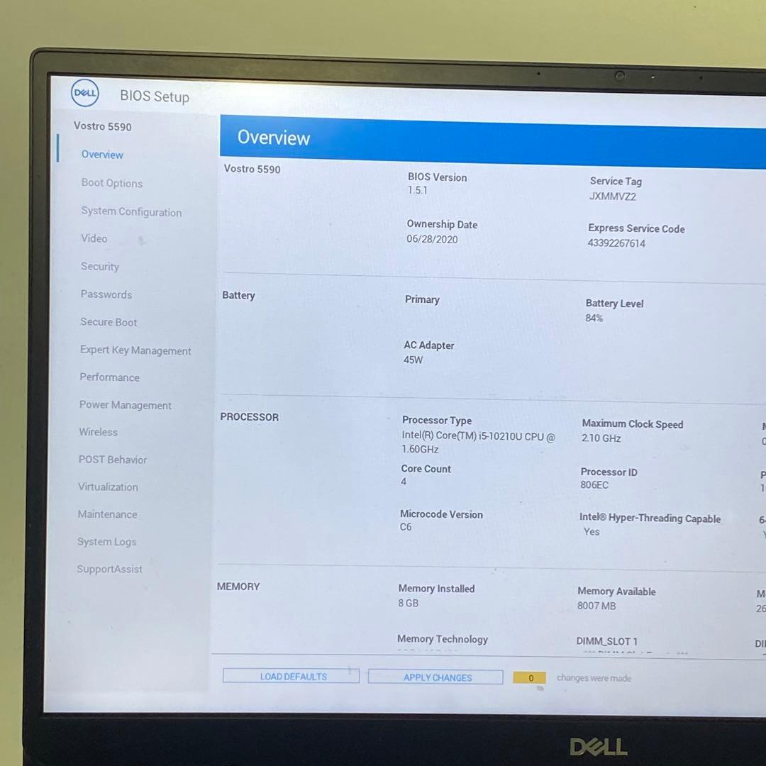 ジャンク】DELL Latitude 5590 第10世代 i5 ケース無し