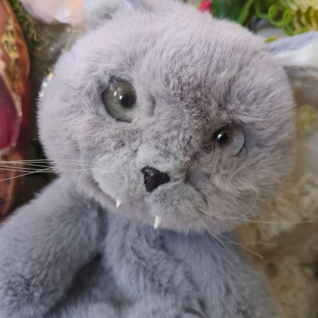 アートドール 黒猫 ロシアンブルー リュック ぬいぐるみ 猫 リアル