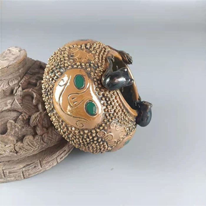 大清乾隆蛇鼠銭缶 鎮宅 聚宝盆 工芸品 美術品 置物