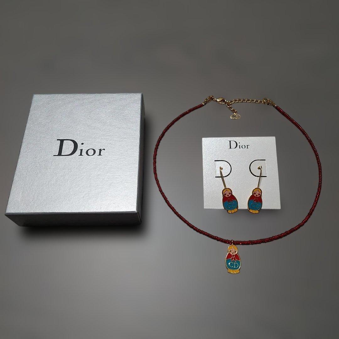 Christian Dior ディオール ネックレスとピアスセット - メルカリ