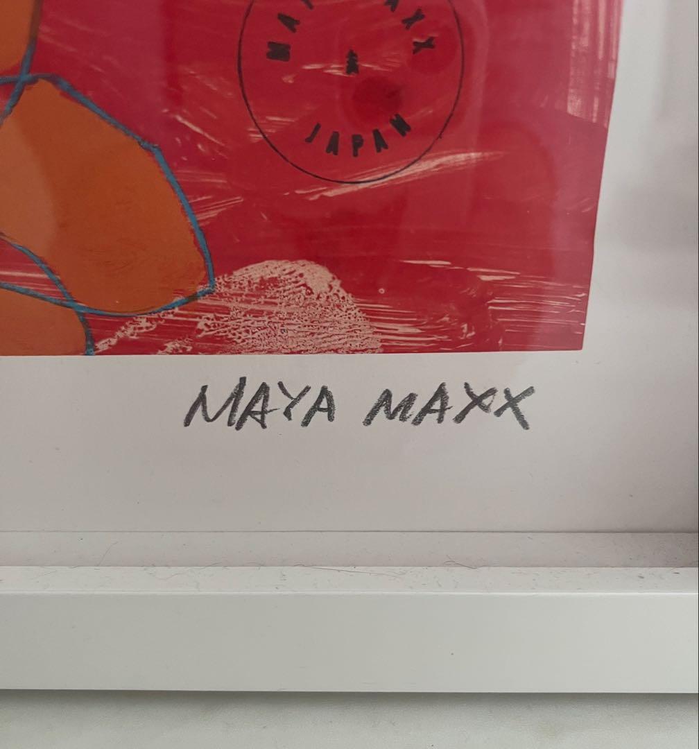 MAYA MAXX アート作品 犬と花 イラスト マヤ マックス