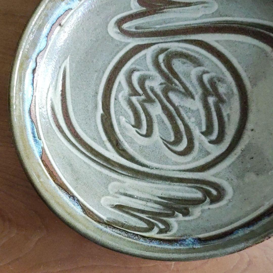 【美品】小石原焼　指描き 大皿（29.5㎝）指描き 民藝