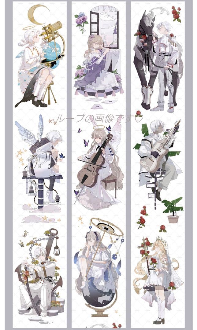 ☆のこり１☆J553＃白色恋人(PET)切り売り海外人物マステ女の子男の子