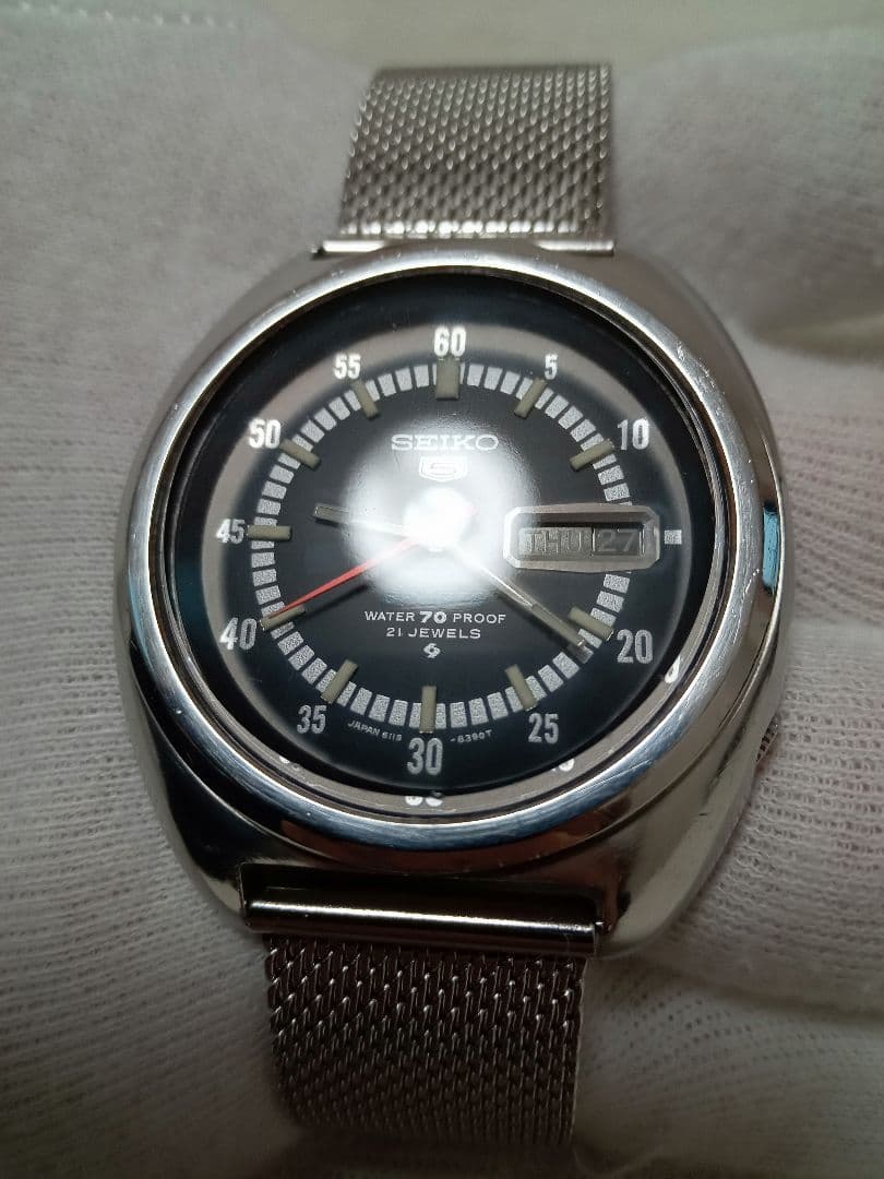 ヤ*カ様 SEIKO5　SPORTS　機械式自動巻　6119-8310　希少アン