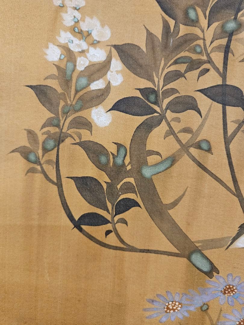 鈴木其一 　花鳥画　葵紋表装　琳派　酒井抱一弟子