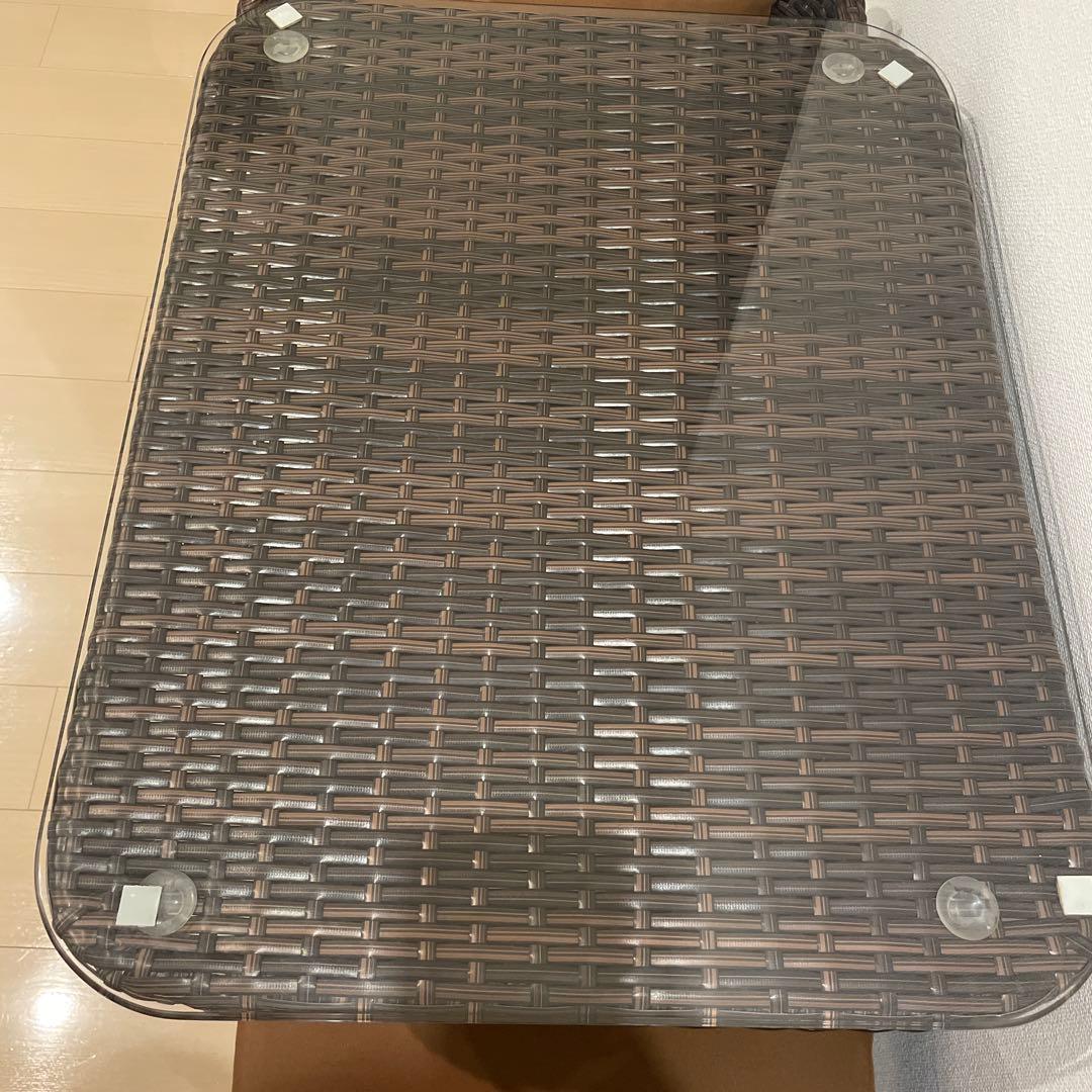 【テーブルチェアセット】ラタン製ダイニングテーブルセット