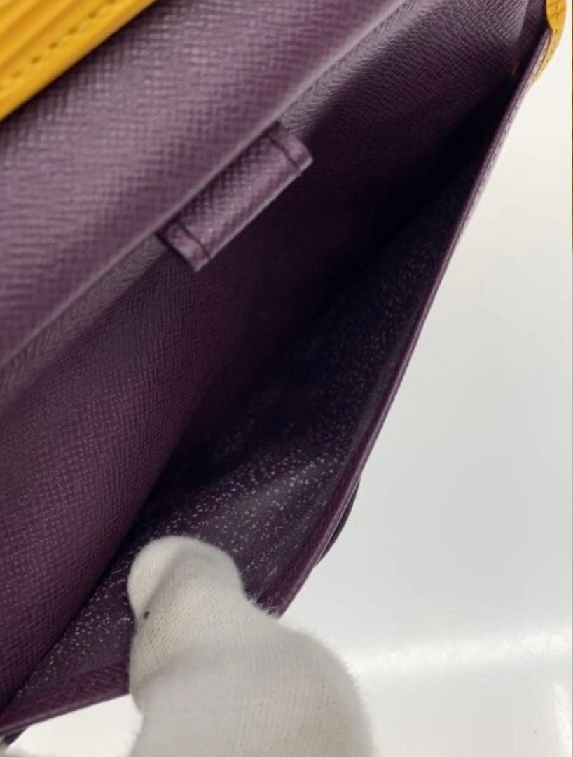 ルイ・ヴィトン M63389 エピ レザー イエロー 三つ折り長財