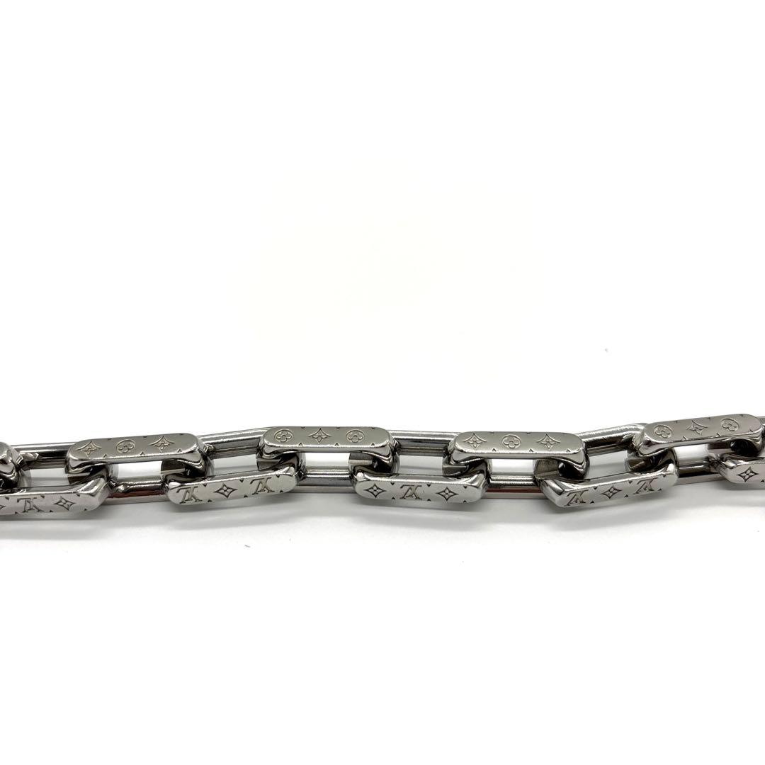 美品　ルイヴィトン ブレスレット モノグラム チェーン Ｍ 00309 シルバー