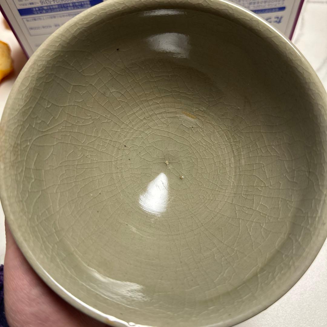 青磁茶碗 中国耀州？朝鮮美術　高麗青磁