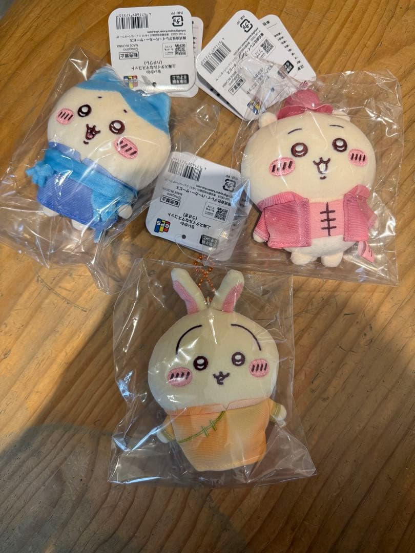上海限定】ちいかわ レトロぬいぐるみマスコット 3点セット