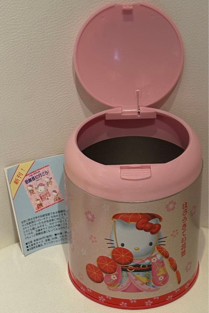 サンリオ　ハローキティ　レトロ　ゴミ箱缶　ダストボックス　キティ　小物入れ 新品