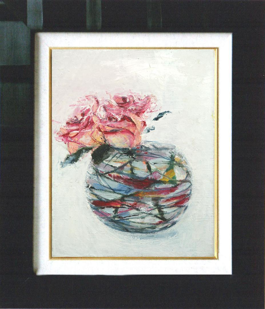 ☆田辺三重松☆「北辺の牧場」油絵F4号