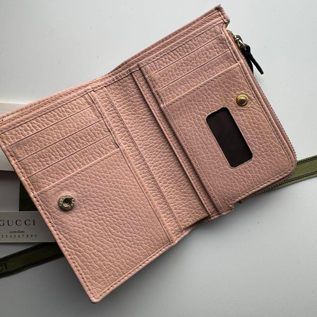 【美品】 158 GUCCI グッチ マーモント 2つ折り 財布