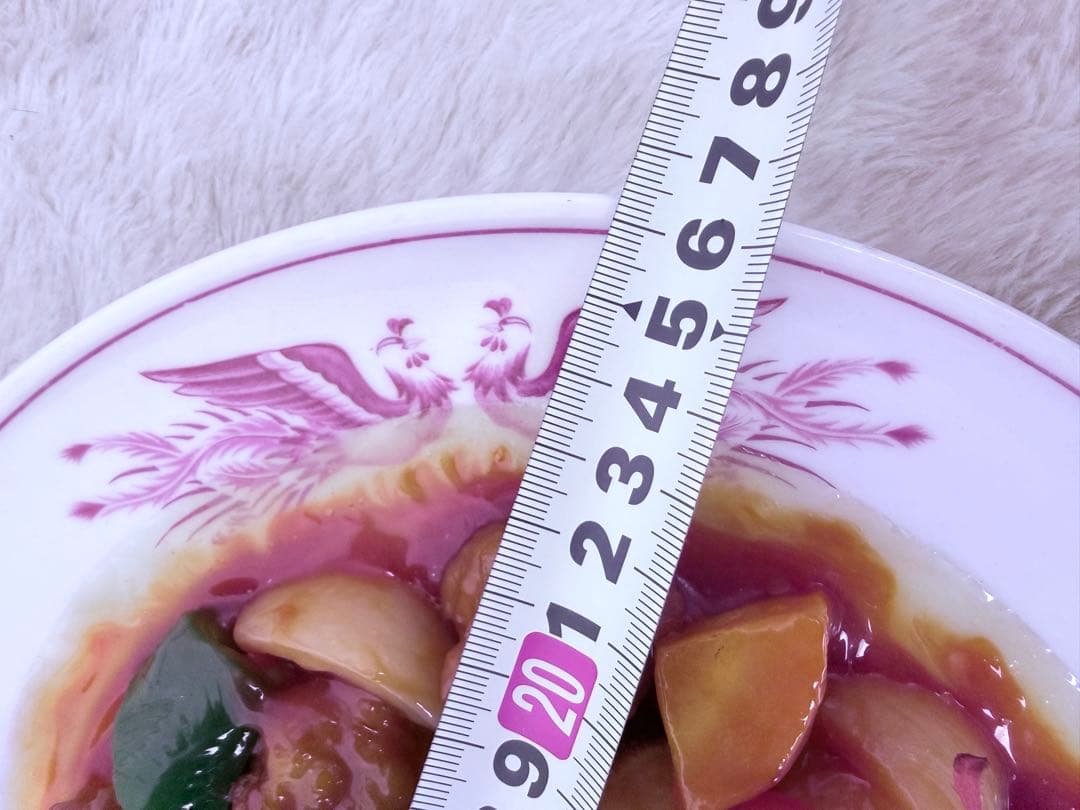 リアル食品サンプル 酢豚 甘酢あん 中華料理ディスプレイ用 直径約26.5