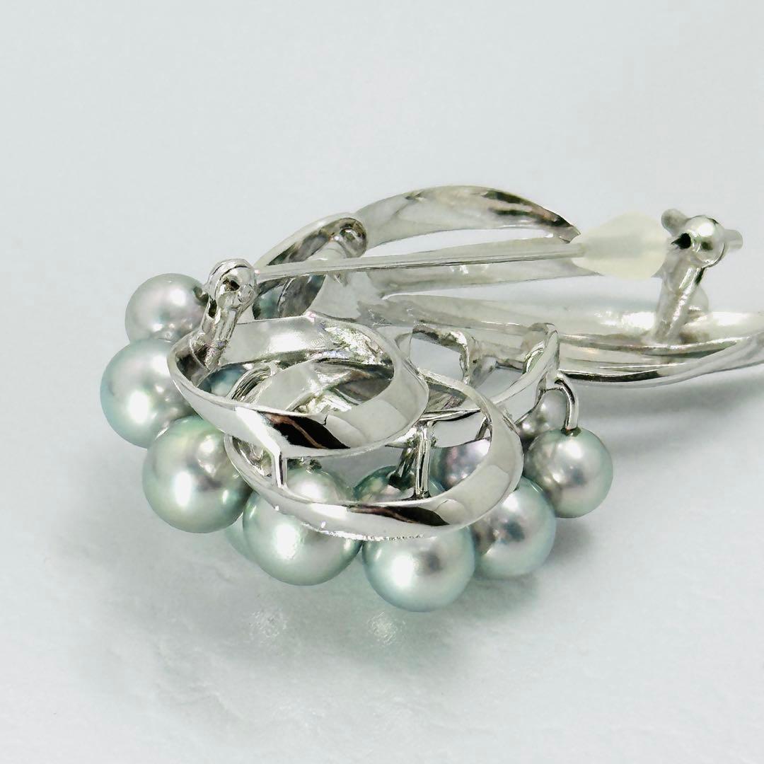 TASAKI タサキ シルバー パール ブローチ 真珠 14珠 ピン