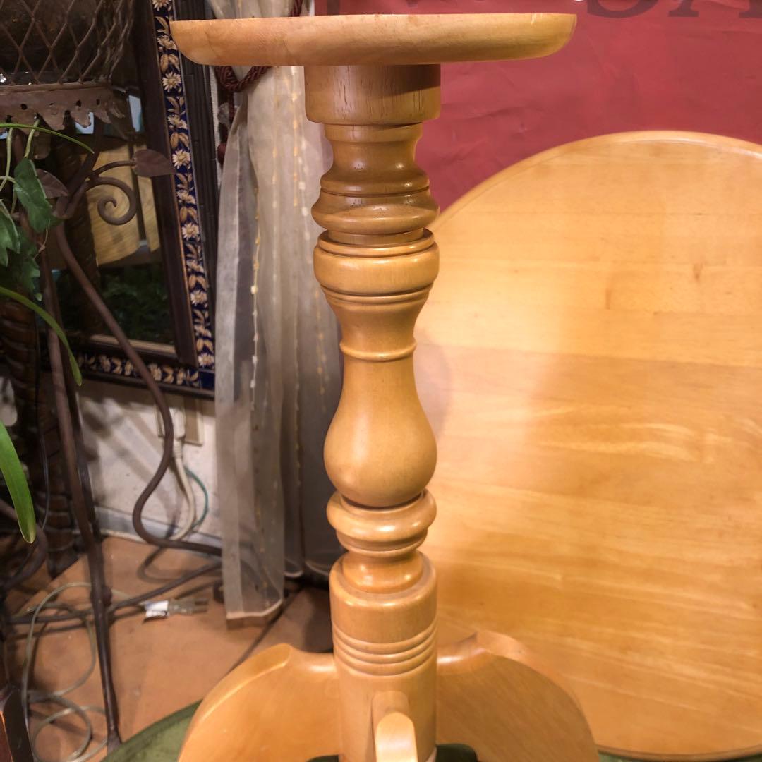 70’s ヴィンテージ スピンドルレッグ　コンパクト　ラウンドテーブル