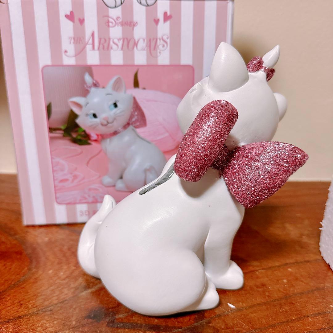 ディズニー　おしゃれキャット　マリー 3Dレジン貯金箱　陶器　置物　フィギュア