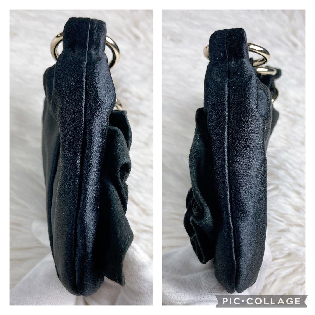 ✨激レア・美品✨ イヴサンローラン ハンドバッグ サテン パーティバッグ 花柄