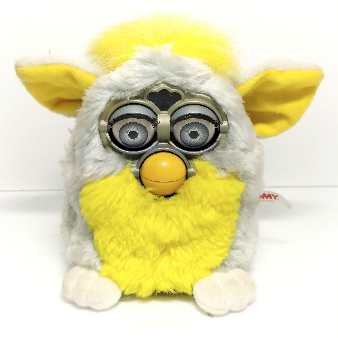 ジャンク品 初代 1998年 ファービー グレー イエロー トミー - メルカリ