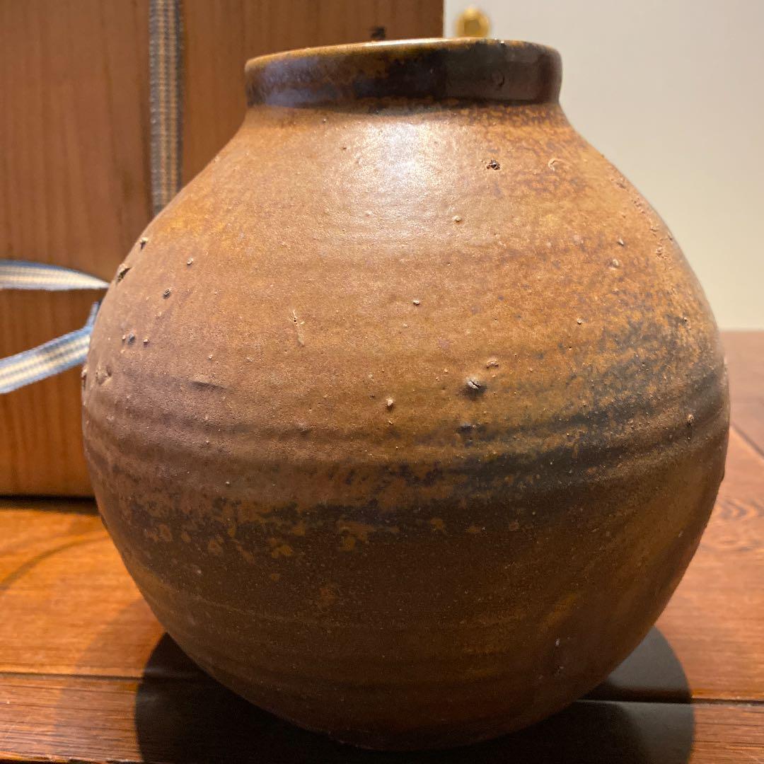 備前焼 花瓶　共箱骨董品処分品