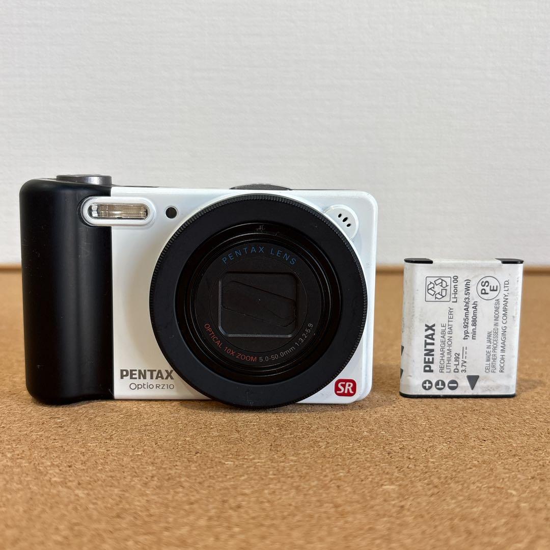 可愛いすぎるコンデジ】PENTAX optio RZ10 ホワイト - メルカリ