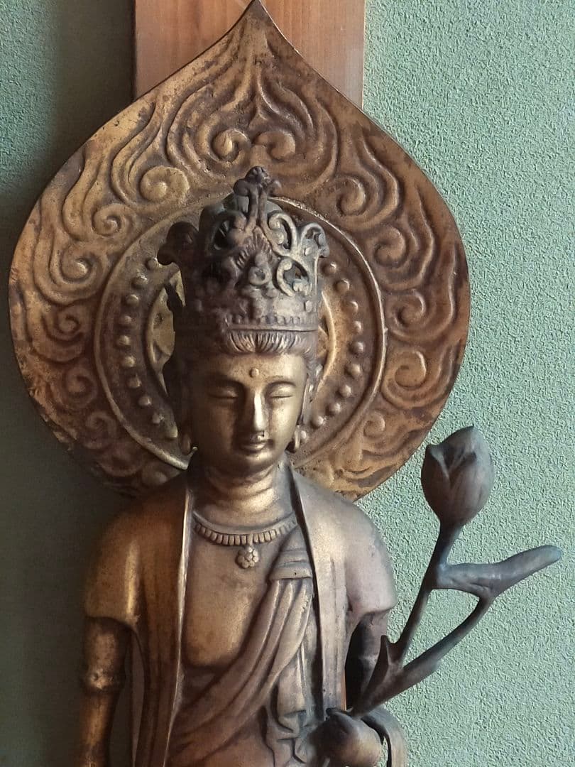 ♥大きな 観音像 立像【光雲】高723mm 銅製 観音様 ブロンズ像