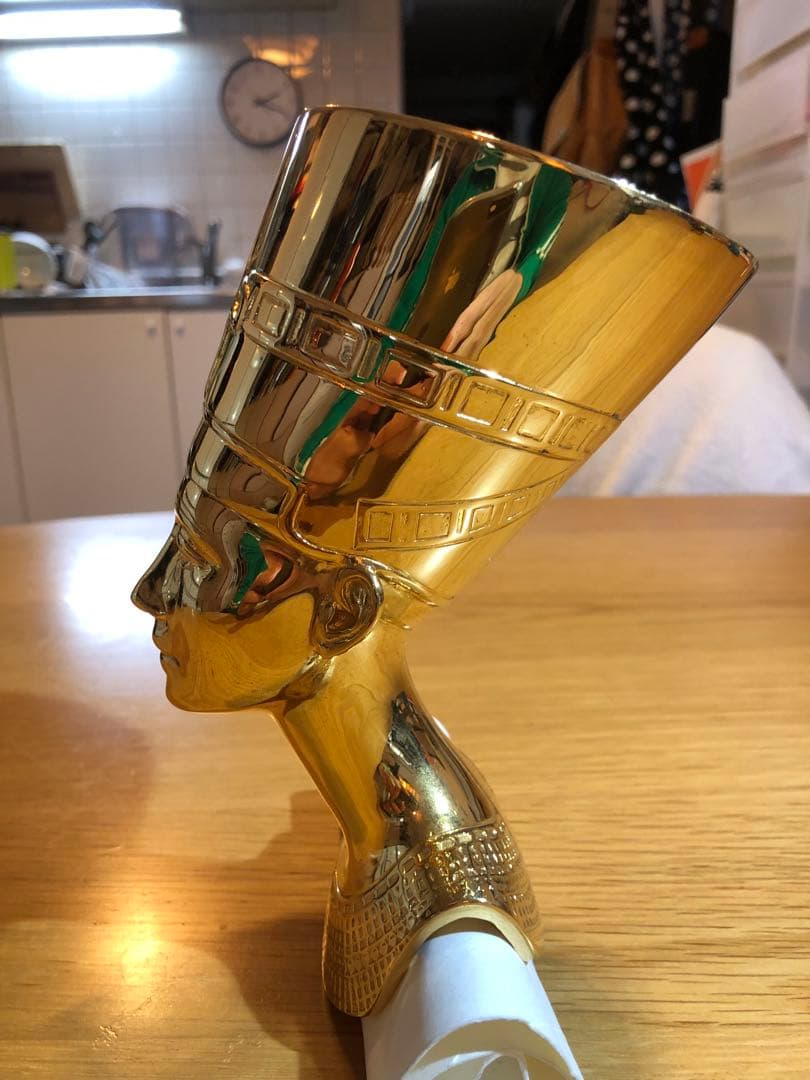 ネフェルティティ　無垢金属製　頭像　エジプト　数量限定　ゴールド