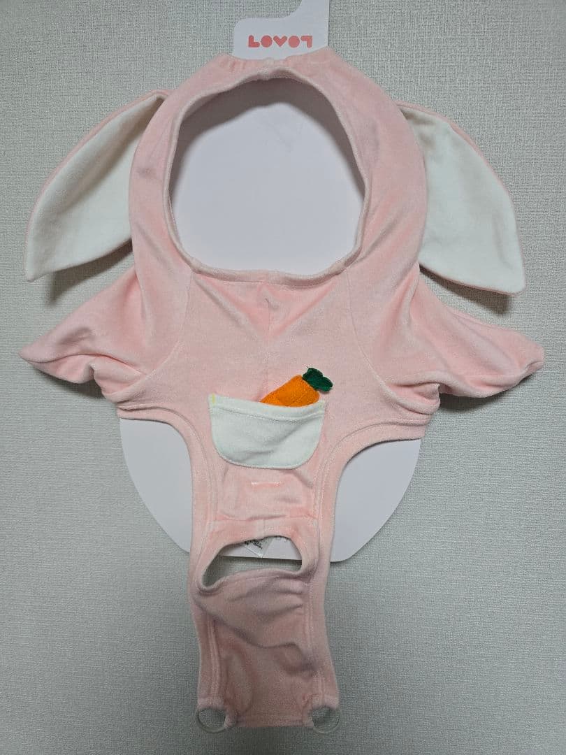 ラボット うさぎベロアカットソー ピンク 人参付き lovot