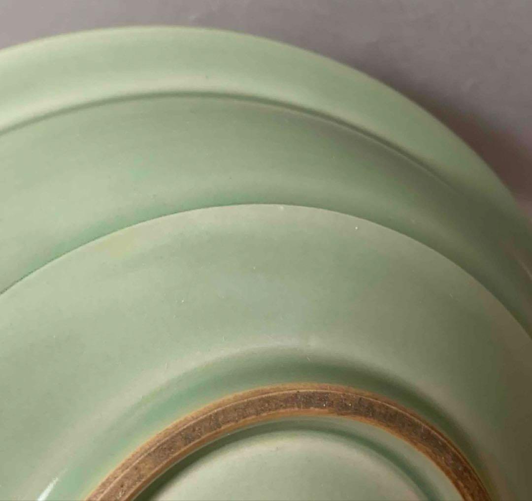 中国 青磁鳳凰平鉢　f2250915