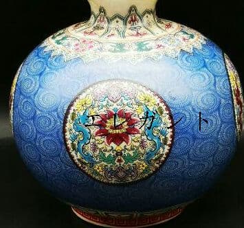 乾隆年款ティーポット/トレー 】五彩獅子唐草花文蔵出し骨董