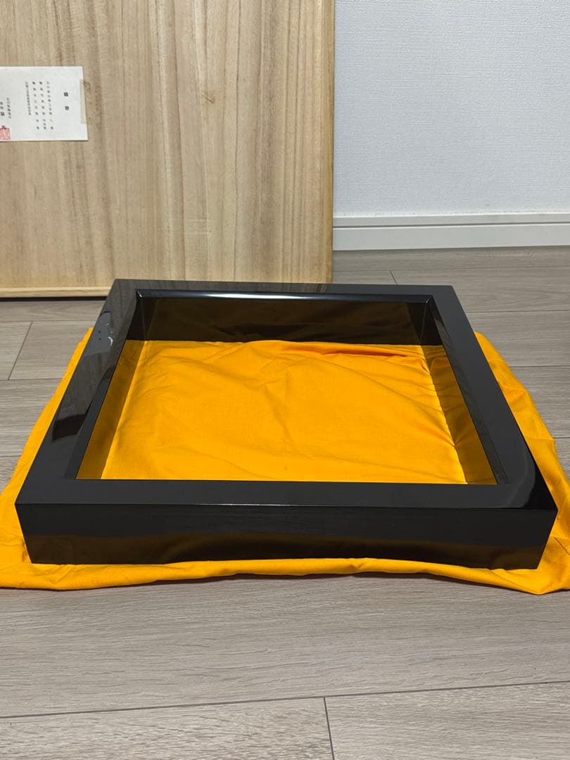 伝統工芸 茶道具 炉縁 輪島塗 塗り師 塗師 泉馬 共箱 共布付 茶室