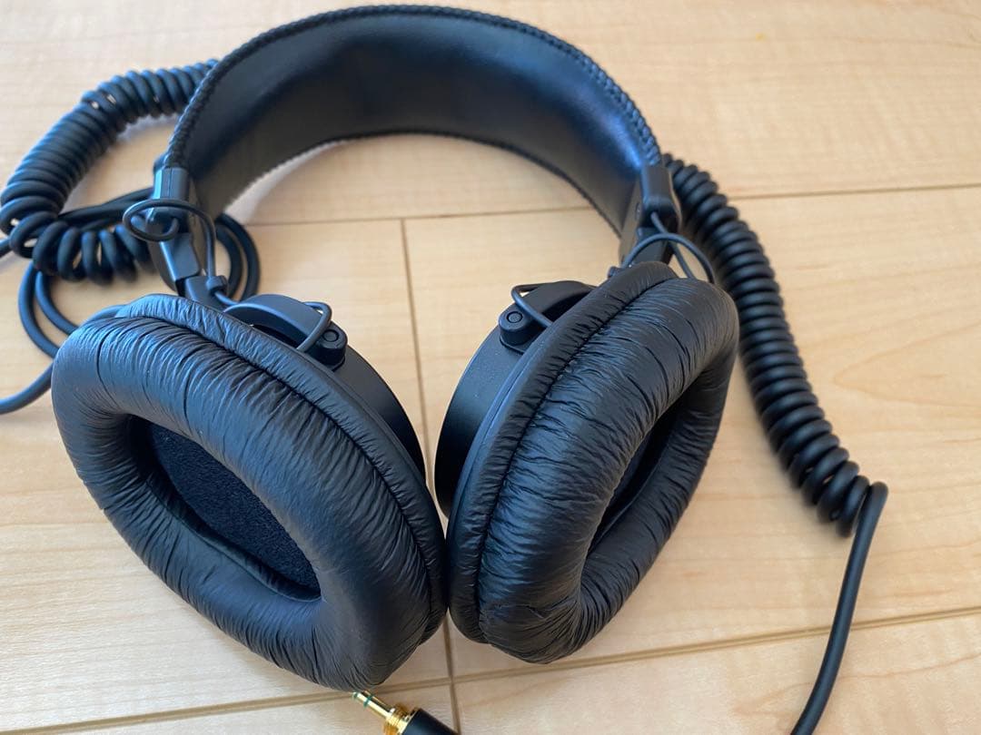 美品！SONY MDR7506定番スタジオモニターヘッドホン折りたたみ式青