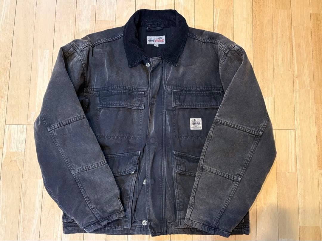 stussy washed canvas shop jacket 黒 ブラック STUSSY / WASHED CANVAS SHOP JACKET / BLACK | So