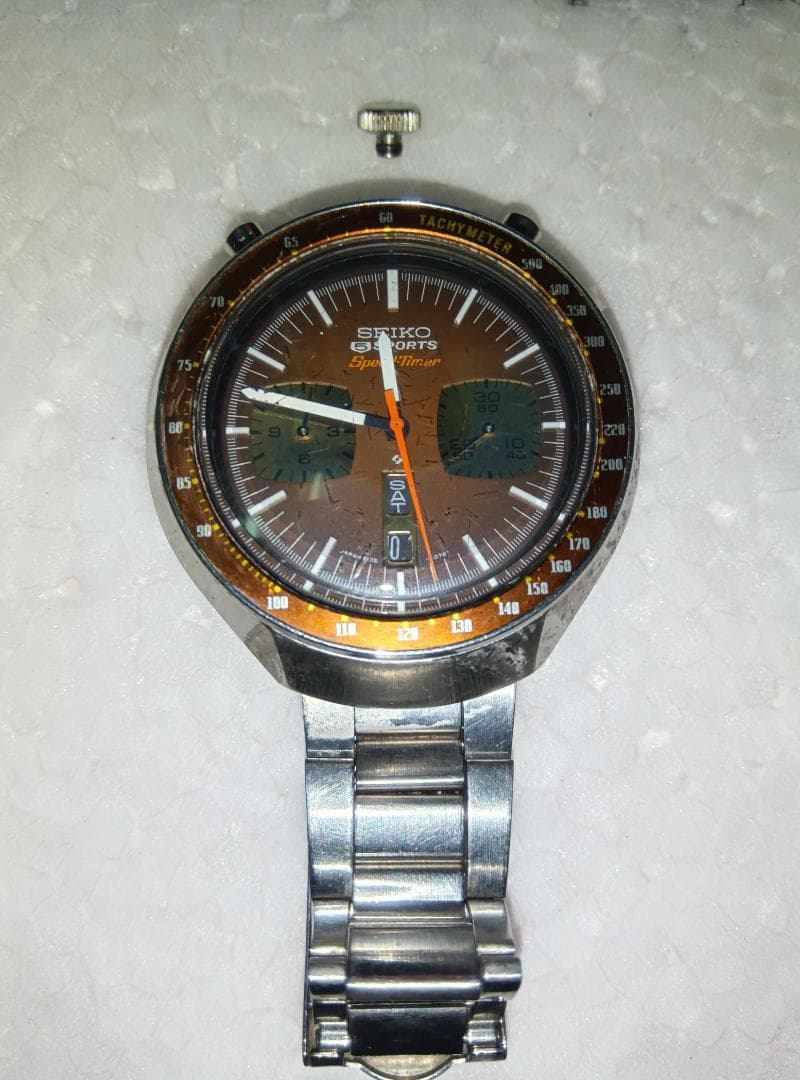 G*O様 希少SEIKO 腕時計約50年前 茶馬 Speed-Timer 自動巻