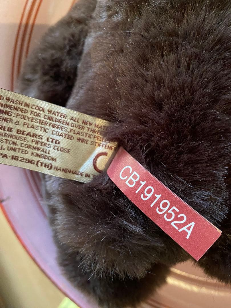 チャーリーベアーズ　 woodend テディベア　ダークブラウン