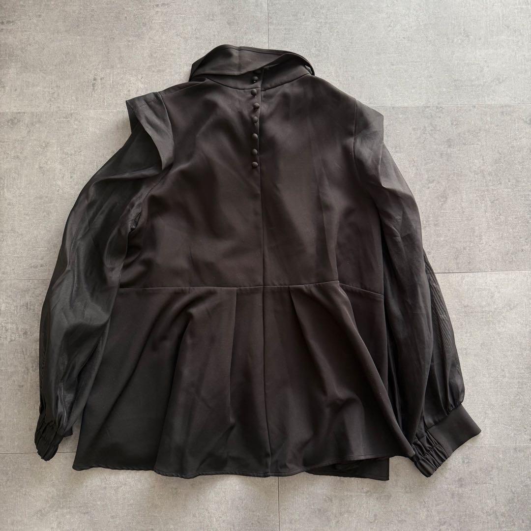 【大きめ】ルイルエ オーガンジースリーブ パンツ セットアップ 3L 結婚式