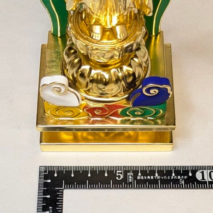 値下げ・新品】 阿弥陀如来立像 純金箔 極彩色 総高さ約26.5㎝ 阿弥陀