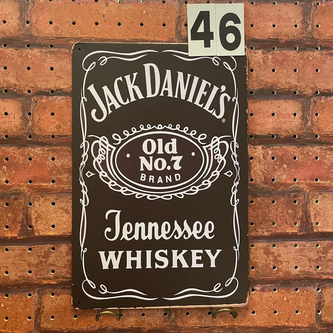 ジャックダニエル JACKDANIELS 《46》レトロ ブリキ 看板 ☻ - メルカリ