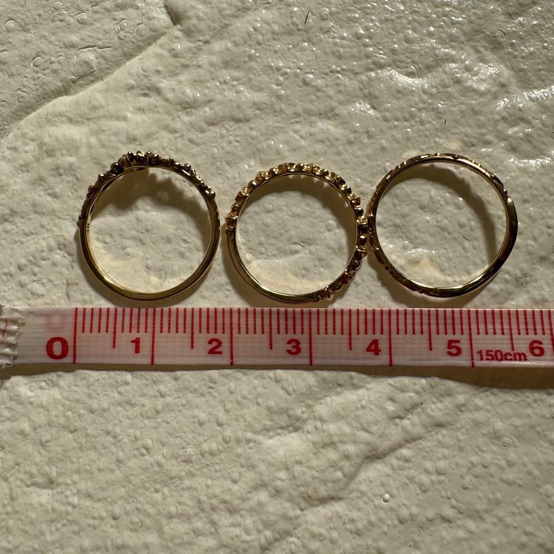 極美品✨【MARIA BLACK】リング 3点 ゴールド